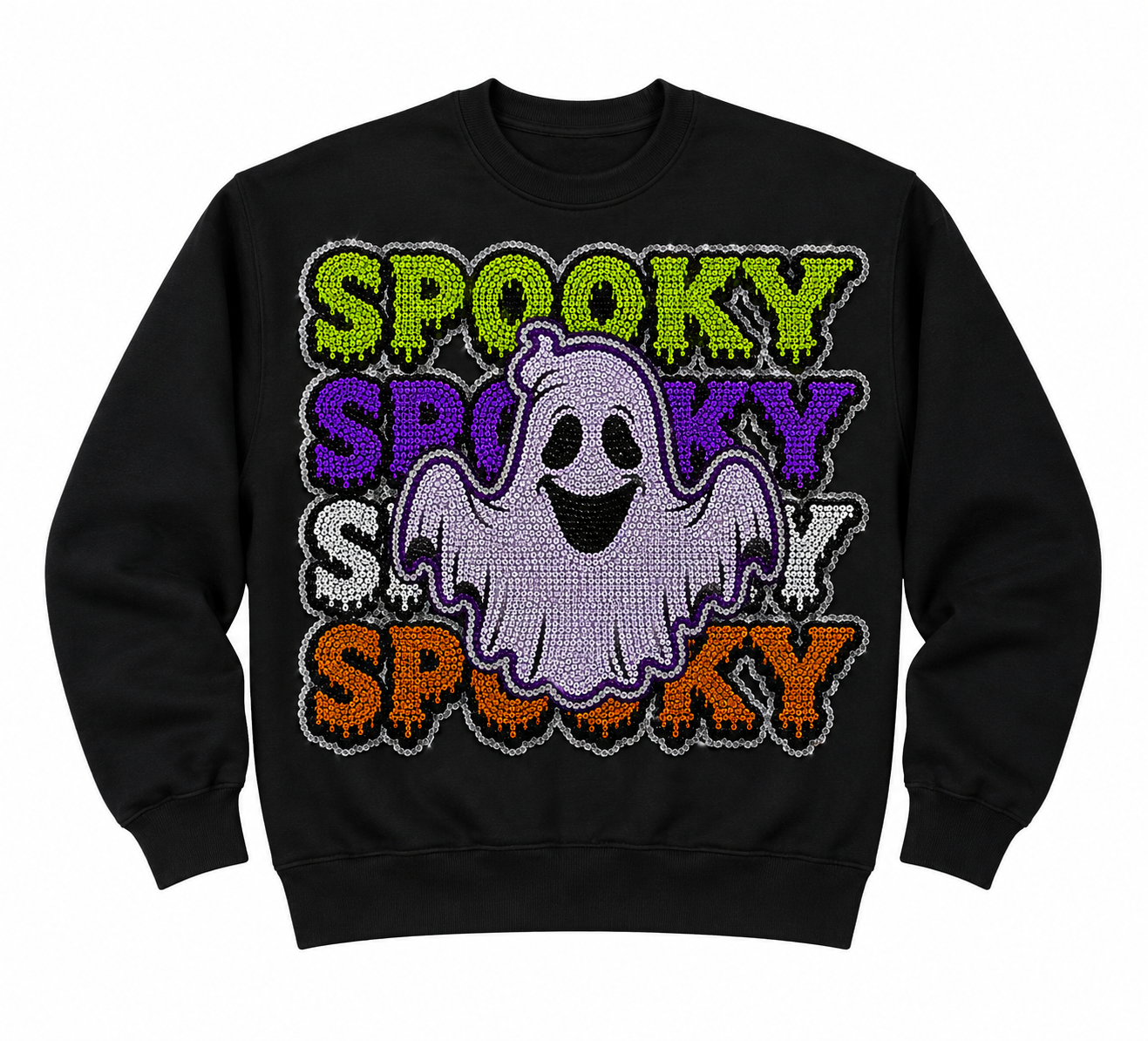 Rhinestone Spooky crew neck Adult